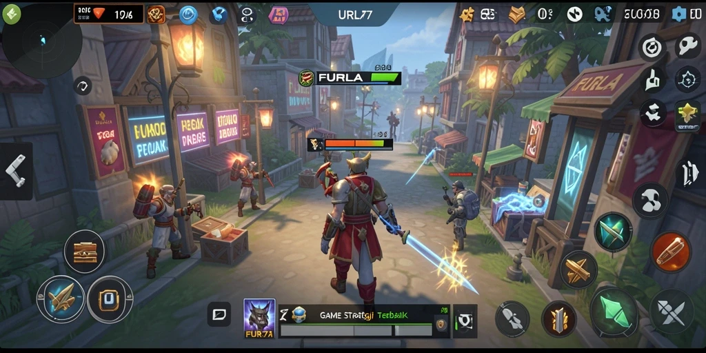 Tampilan gameplay menegangkan dan strategis dalam FURLA77.