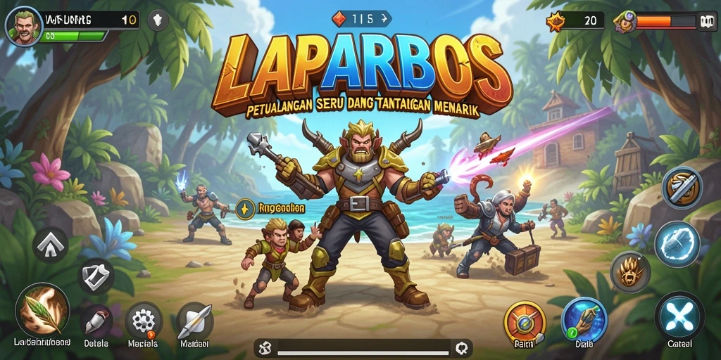 Tampilan seru dari gameplay LAPARBOS yang penuh petualangan.