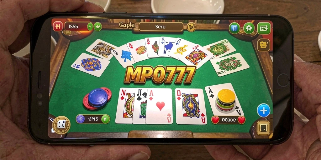 Screenshot gameplay MPO777 menampilkan keseruan bermain Gaple.