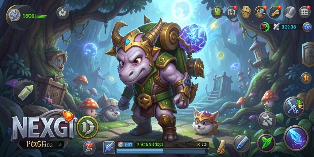 Screenshot gameplay NEXGID menampilkan aksi pertarungan yang menegangkan.