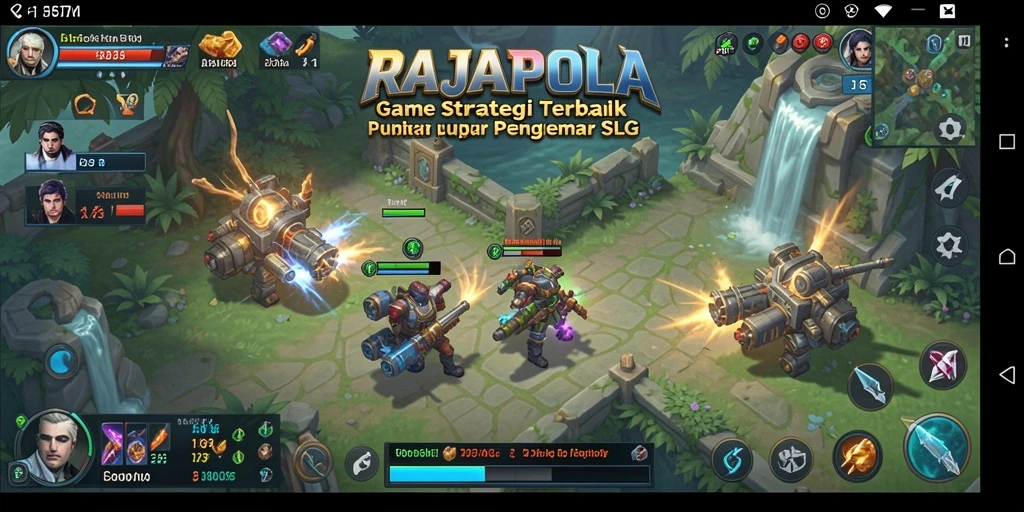 Tampilan gameplay RAJAPOLA dengan pertarungan strategi yang mendebarkan.