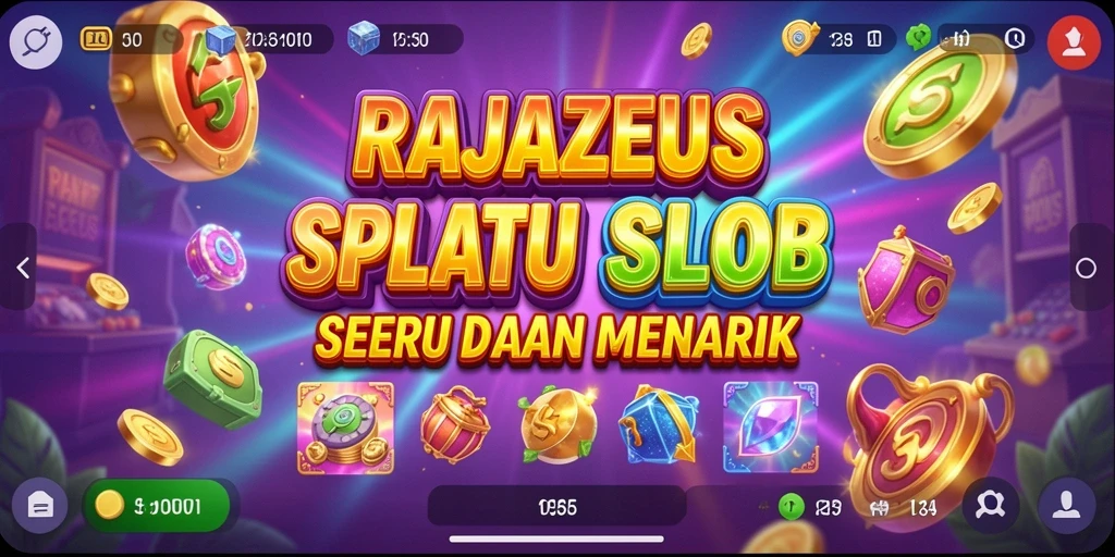 Tangkapan layar gameplay RAJAZEUS yang menampilkan putaran slot yang mendebarkan.