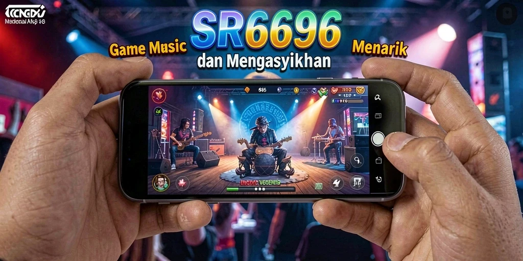 Tampilan menarik dari gameplay SR6666 dengan berbagai pilihan musik.