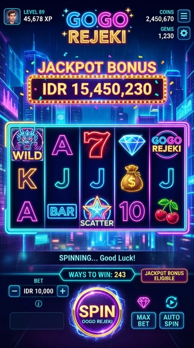 Tampilan antarmuka aplikasi gogorejeki yang user-friendly.